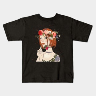 Young woman portrait Kids T-Shirt